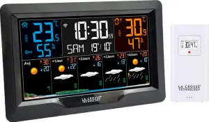 Метеостанция La Crosse SW403 с цветным экраном, черная, изображение 2
