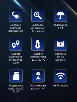 Бинокль цифровой ночного видения Levenhuk Halo 13X Wi-Fi, изображение 15