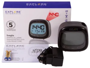 Часы цифровые Explore Scientific с проектором, черные, изображение 11