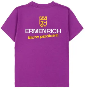 Фирменная футболка Ermenrich «Nicht pizdicht!», фиолетовая, изображение 2