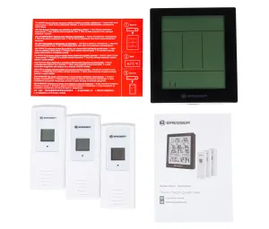 Метеостанция Bresser Temeo Hygro Quadro Prestige с тремя датчиками, серая, изображение 22